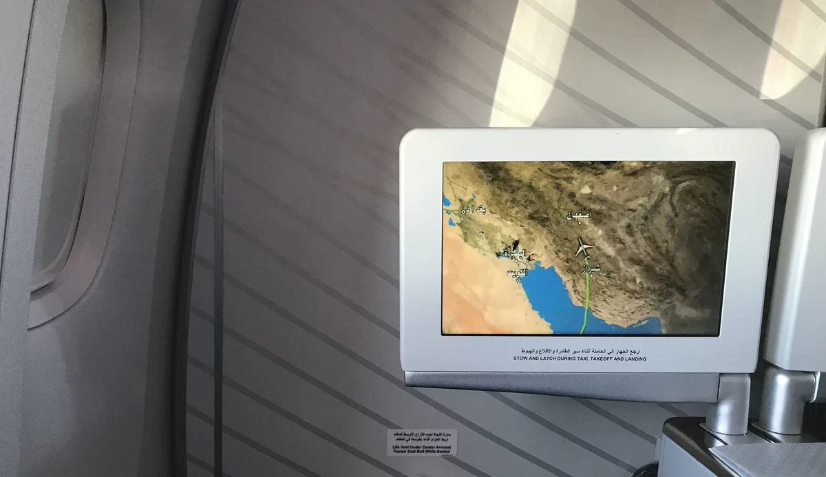 flying over iran