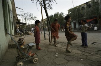 Kashgar Kids at Dusk